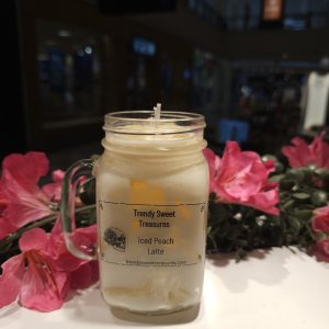 iced peach latte candle