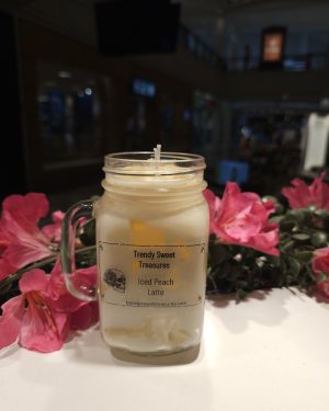 iced peach latte candle