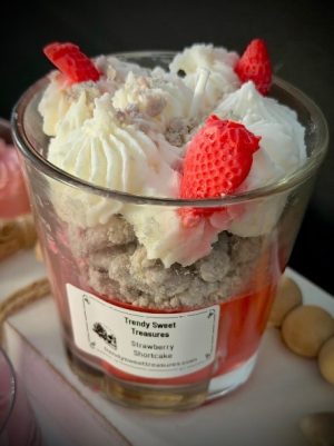 Strawberry shortcake candle
