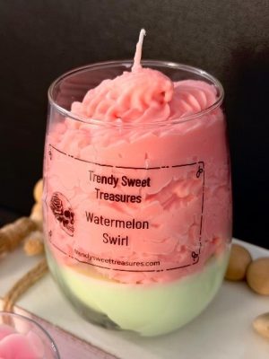 Watermelon swirl candle