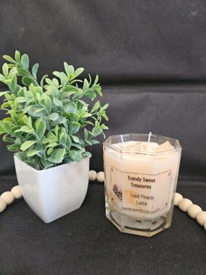 iced peach latte candle