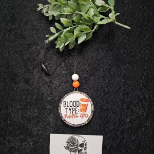 Blood Type Pumpkin Spice Car Freshie