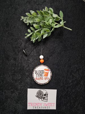 Blood Type Pumpkin Spice Car Freshie