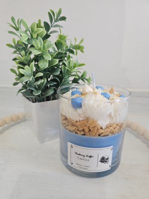 Blueberry muffin candle