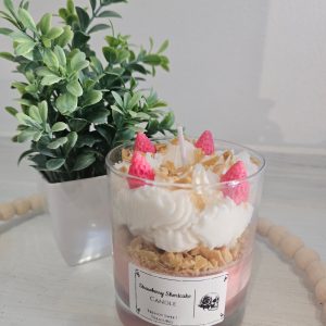 Strawberry shortcake candle