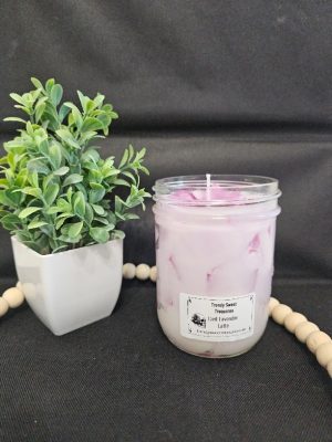 Iced lavender latte candle